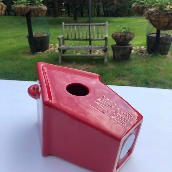 NEW WITH TAGS Rae Dunn “  LADY BIRD “ bird house - Picture 4 of 10